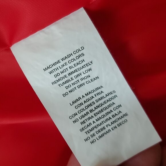 Mountain Lake Women's Cherry Red Quilted Lined Button-Down Jacket SZ S Petite - Picture 7 of 9